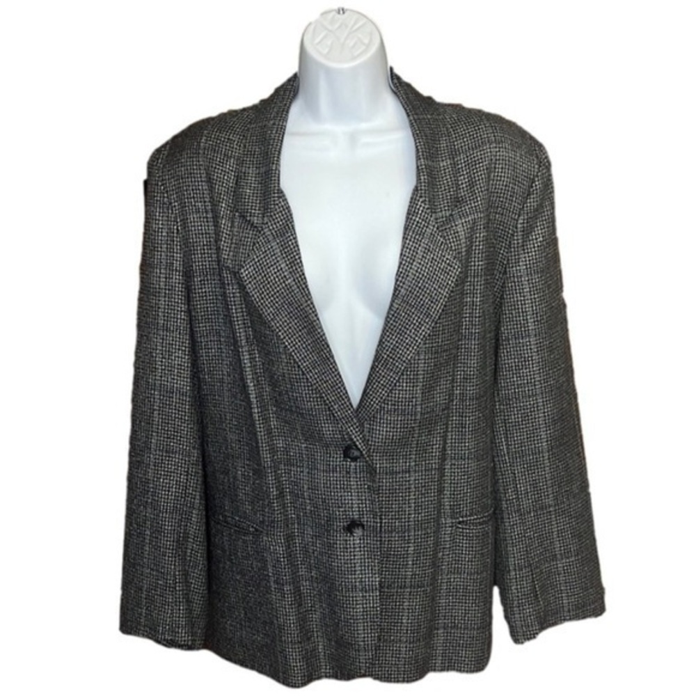 Vintage Stanley Blacker Silk Glen Check Blazer 10
